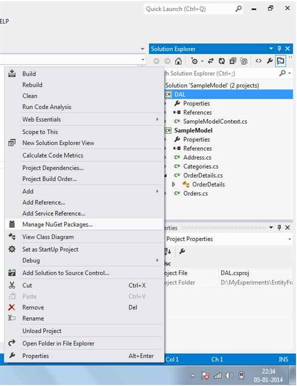 manage nuget package